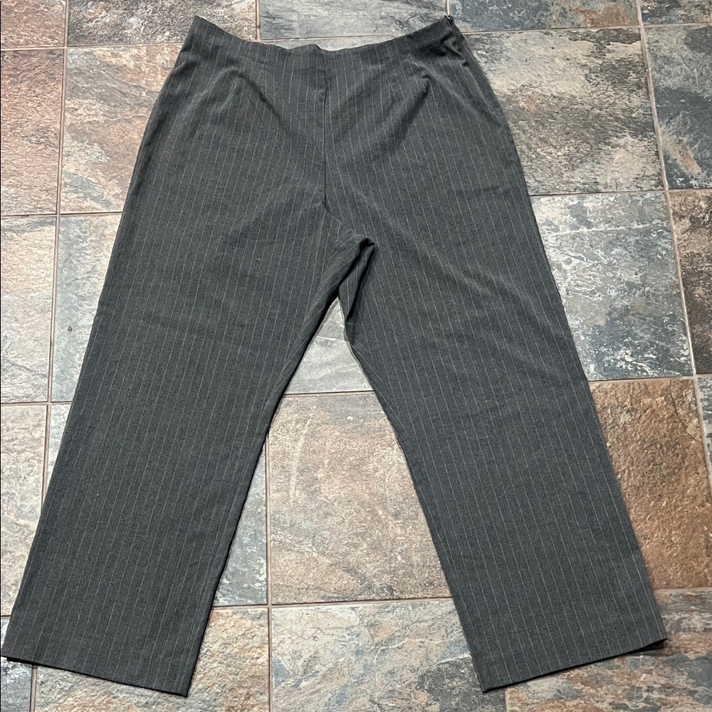 Worthington Charcoal Pinstripe Dress Pants